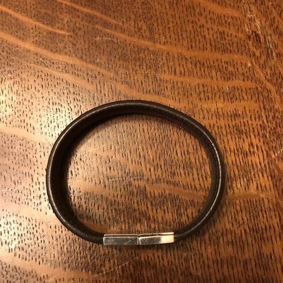 Louis Vuitton leather Damier bracelet - Picture 4 of 7